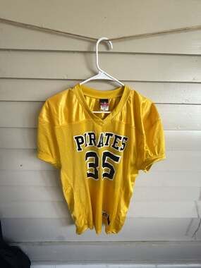 Alleson Athletic Pirates #35 Kline Youth XL Yellow Football Jersey